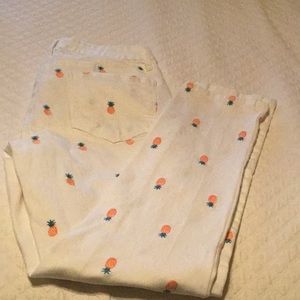 Straight leg pineapple pants